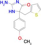 2-amino-5-(4-methoxyphenyl)-5-[(thiophen-2-yl)methyl]-4,5-dihydro-1H-imidazol-4-one