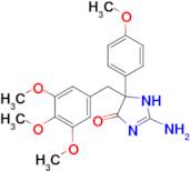 2-amino-5-(4-methoxyphenyl)-5-[(3,4,5-trimethoxyphenyl)methyl]-4,5-dihydro-1H-imidazol-4-one