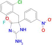 2-amino-5-[(2-chloro-6-fluorophenyl)methyl]-5-(3-nitrophenyl)-4,5-dihydro-1H-imidazol-4-one