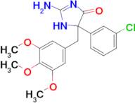 2-amino-5-(3-chlorophenyl)-5-[(3,4,5-trimethoxyphenyl)methyl]-4,5-dihydro-1H-imidazol-4-one