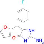 2-amino-5-(4-fluorophenyl)-5-[(furan-2-yl)methyl]-4,5-dihydro-1H-imidazol-4-one