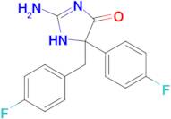 2-amino-5-(4-fluorophenyl)-5-[(4-fluorophenyl)methyl]-4,5-dihydro-1H-imidazol-4-one