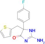 2-amino-5-(4-fluorophenyl)-5-[(thiophen-2-yl)methyl]-4,5-dihydro-1H-imidazol-4-one