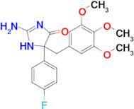 2-amino-5-(4-fluorophenyl)-5-[(3,4,5-trimethoxyphenyl)methyl]-4,5-dihydro-1H-imidazol-4-one