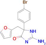 2-amino-5-(4-bromophenyl)-5-[(furan-2-yl)methyl]-4,5-dihydro-1H-imidazol-4-one