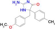 2-amino-5-[(4-methoxyphenyl)methyl]-5-(4-methylphenyl)-4,5-dihydro-1H-imidazol-4-one