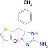 2-amino-5-(4-methylphenyl)-5-[(thiophen-2-yl)methyl]-4,5-dihydro-1H-imidazol-4-one