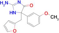 2-amino-5-[(furan-2-yl)methyl]-5-(3-methoxyphenyl)-4,5-dihydro-1H-imidazol-4-one