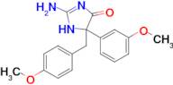 2-amino-5-(3-methoxyphenyl)-5-[(4-methoxyphenyl)methyl]-4,5-dihydro-1H-imidazol-4-one