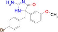 2-amino-5-[(4-bromophenyl)methyl]-5-(3-methoxyphenyl)-4,5-dihydro-1H-imidazol-4-one