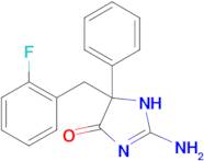 2-amino-5-[(2-fluorophenyl)methyl]-5-phenyl-4,5-dihydro-1H-imidazol-4-one