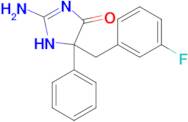 2-amino-5-[(3-fluorophenyl)methyl]-5-phenyl-4,5-dihydro-1H-imidazol-4-one