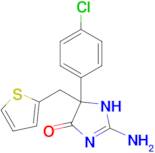 2-amino-5-(4-chlorophenyl)-5-[(thiophen-2-yl)methyl]-4,5-dihydro-1H-imidazol-4-one