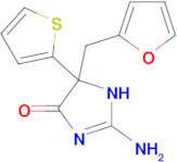 2-amino-5-[(furan-2-yl)methyl]-5-(thiophen-2-yl)-4,5-dihydro-1H-imidazol-4-one