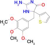 2-amino-5-(thiophen-2-yl)-5-[(3,4,5-trimethoxyphenyl)methyl]-4,5-dihydro-1H-imidazol-4-one