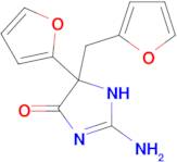 2-amino-5-(furan-2-yl)-5-[(furan-2-yl)methyl]-4,5-dihydro-1H-imidazol-4-one