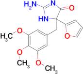 2-amino-5-(furan-2-yl)-5-[(3,4,5-trimethoxyphenyl)methyl]-4,5-dihydro-1H-imidazol-4-one