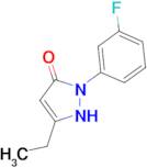 3-ethyl-1-(3-fluorophenyl)-4,5-dihydro-1H-pyrazol-5-one