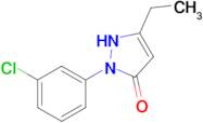 1-(3-chlorophenyl)-3-ethyl-4,5-dihydro-1H-pyrazol-5-one