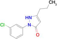 1-(3-chlorophenyl)-3-propyl-4,5-dihydro-1H-pyrazol-5-one