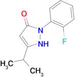 1-(2-fluorophenyl)-3-(propan-2-yl)-4,5-dihydro-1H-pyrazol-5-one