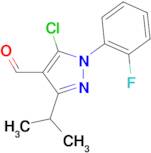 5-chloro-1-(2-fluorophenyl)-3-(propan-2-yl)-1H-pyrazole-4-carbaldehyde