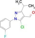 5-chloro-1-(3-fluorophenyl)-3-(propan-2-yl)-1H-pyrazole-4-carbaldehyde