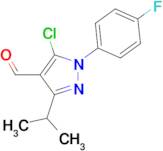 5-chloro-1-(4-fluorophenyl)-3-(propan-2-yl)-1H-pyrazole-4-carbaldehyde