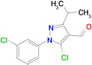 5-chloro-1-(3-chlorophenyl)-3-(propan-2-yl)-1H-pyrazole-4-carbaldehyde