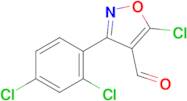 5-chloro-3-(2,4-dichlorophenyl)-1,2-oxazole-4-carbaldehyde