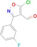 5-chloro-3-(3-fluorophenyl)-1,2-oxazole-4-carbaldehyde