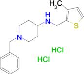 1-benzyl-N-[(3-methylthiophen-2-yl)methyl]piperidin-4-amine dihydrochloride