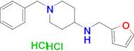 1-benzyl-N-[(furan-2-yl)methyl]piperidin-4-amine dihydrochloride