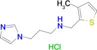 [3-(1H-imidazol-1-yl)propyl][(3-methylthiophen-2-yl)methyl]amine hydrochloride