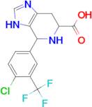 4-[4-chloro-3-(trifluoromethyl)phenyl]-3H,4H,5H,6H,7H-imidazo[4,5-c]pyridine-6-carboxylic acid