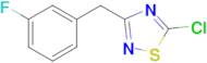 5-chloro-3-[(3-fluorophenyl)methyl]-1,2,4-thiadiazole