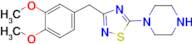 1-{3-[(3,4-dimethoxyphenyl)methyl]-1,2,4-thiadiazol-5-yl}piperazine