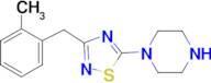 1-{3-[(2-methylphenyl)methyl]-1,2,4-thiadiazol-5-yl}piperazine