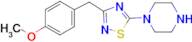 1-{3-[(4-methoxyphenyl)methyl]-1,2,4-thiadiazol-5-yl}piperazine