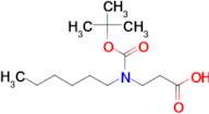 3-{[(tert-butoxy)carbonyl](hexyl)amino}propanoic acid