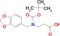 3-{[(2H-1,3-benzodioxol-5-yl)methyl][(tert-butoxy)carbonyl]amino}propanoic acid