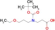 3-{[(tert-butoxy)carbonyl](3-ethoxypropyl)amino}propanoic acid