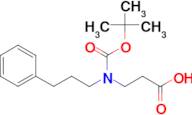 3-{[(tert-butoxy)carbonyl](3-phenylpropyl)amino}propanoic acid