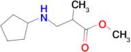 methyl 3-(cyclopentylamino)-2-methylpropanoate