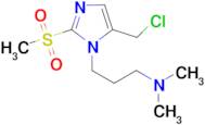 {3-[5-(chloromethyl)-2-methanesulfonyl-1H-imidazol-1-yl]propyl}dimethylamine