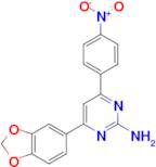 4-(2H-1,3-benzodioxol-5-yl)-6-(4-nitrophenyl)pyrimidin-2-amine