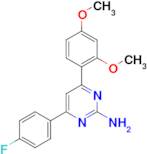 4-(2,4-dimethoxyphenyl)-6-(4-fluorophenyl)pyrimidin-2-amine