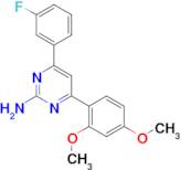 4-(2,4-dimethoxyphenyl)-6-(3-fluorophenyl)pyrimidin-2-amine