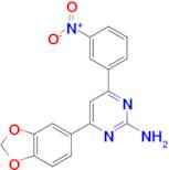 4-(2H-1,3-benzodioxol-5-yl)-6-(3-nitrophenyl)pyrimidin-2-amine