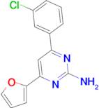 4-(3-chlorophenyl)-6-(furan-2-yl)pyrimidin-2-amine